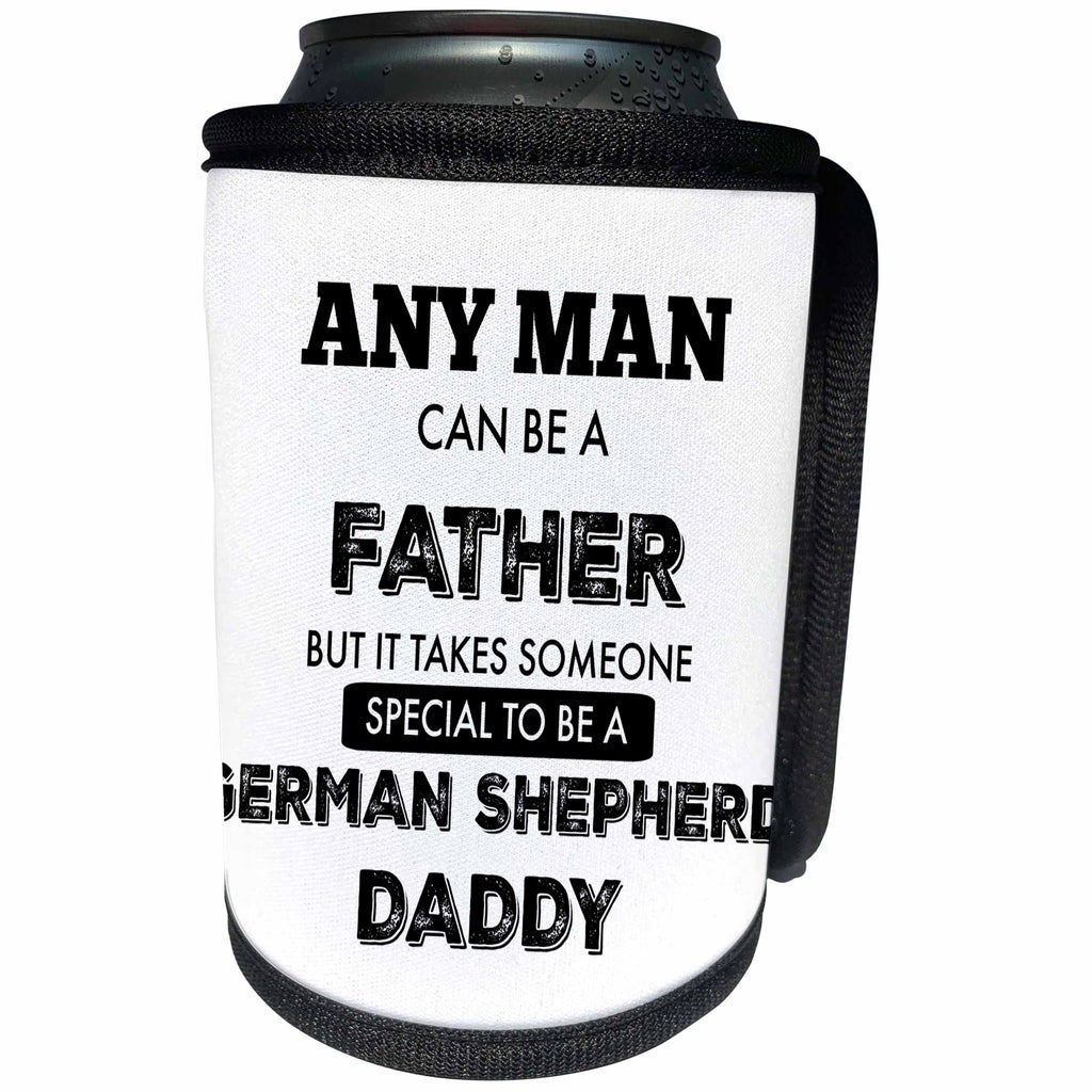 3dRose BrooklynMeme Dogs - German Shepherd Daddy - Can Cooler Bottle Wrap (cc_253088)