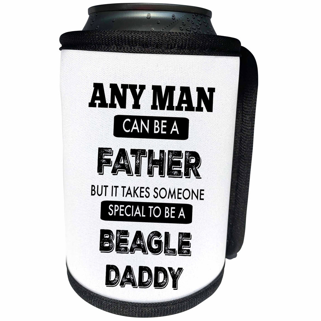3dRose BrooklynMeme Dogs - Beagle Daddy - Can Cooler Bottle Wrap (cc_253092)