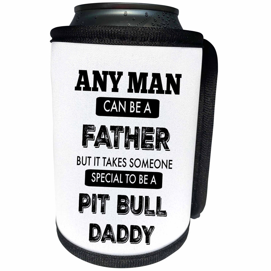 3dRose BrooklynMeme Dogs - Pit Bull Daddy - Can Cooler Bottle Wrap (cc_253093)