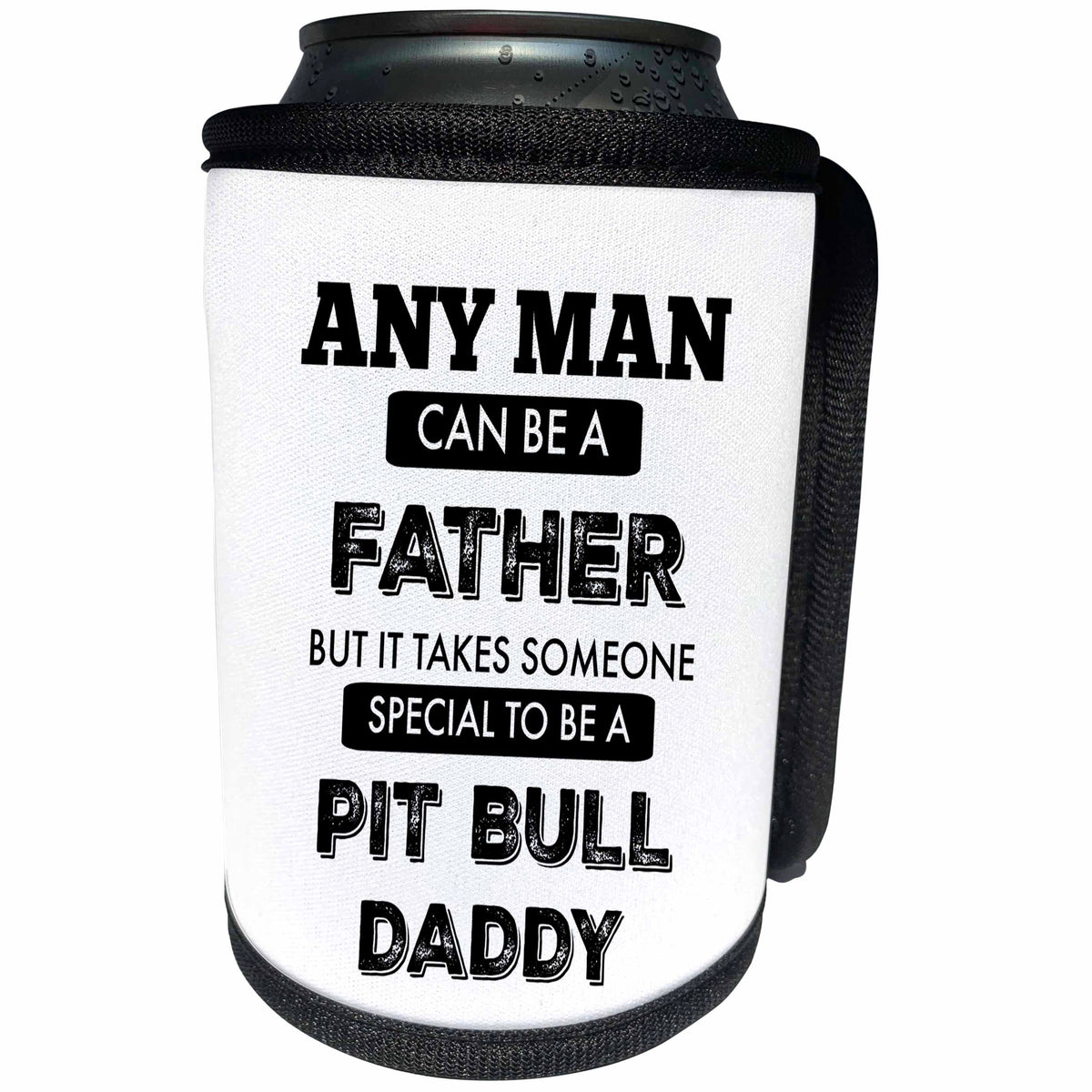 3dRose BrooklynMeme Dogs - Pit Bull Daddy - Can Cooler Bottle Wrap (cc_253093)