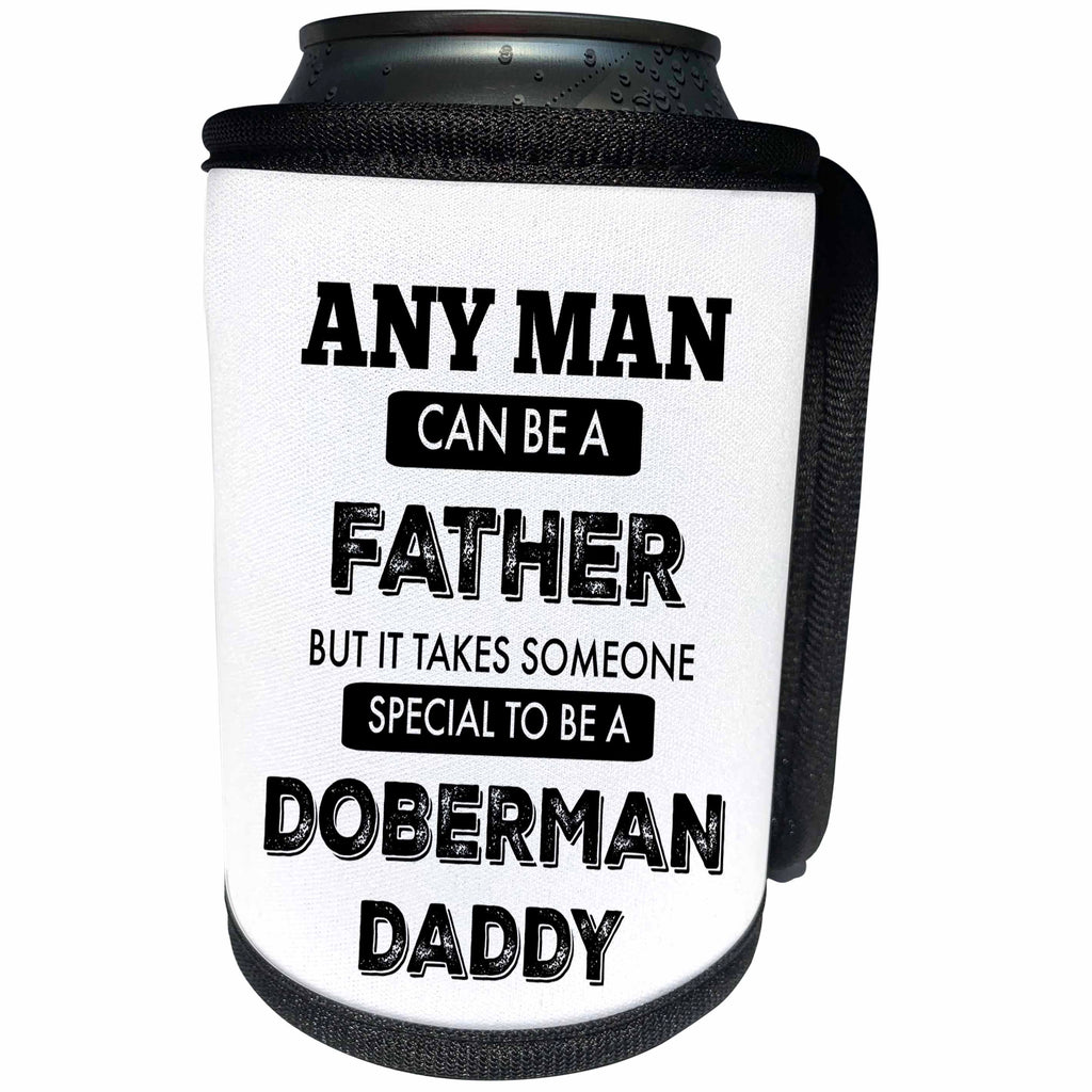 3dRose BrooklynMeme Dogs - Doberman Daddy - Can Cooler Bottle Wrap (cc_253094)