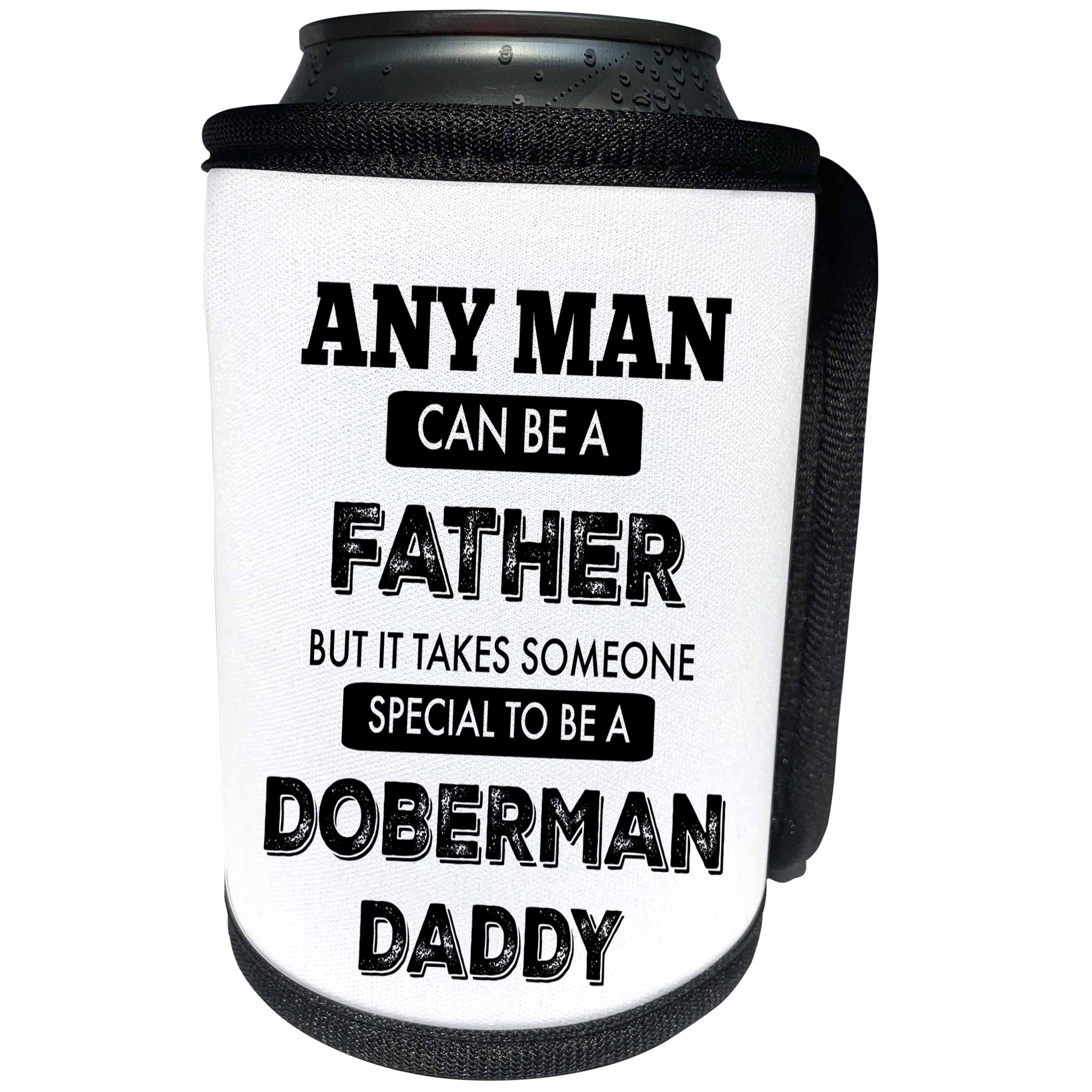 3dRose BrooklynMeme Dogs - Doberman Daddy - Can Cooler Bottle Wrap (cc_253094)