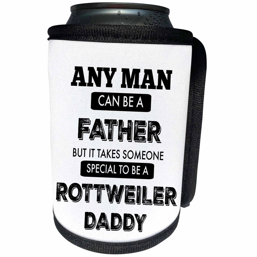 3dRose BrooklynMeme Dogs - Rottweiler Daddy - Can Cooler Bottle Wrap (cc_253095)