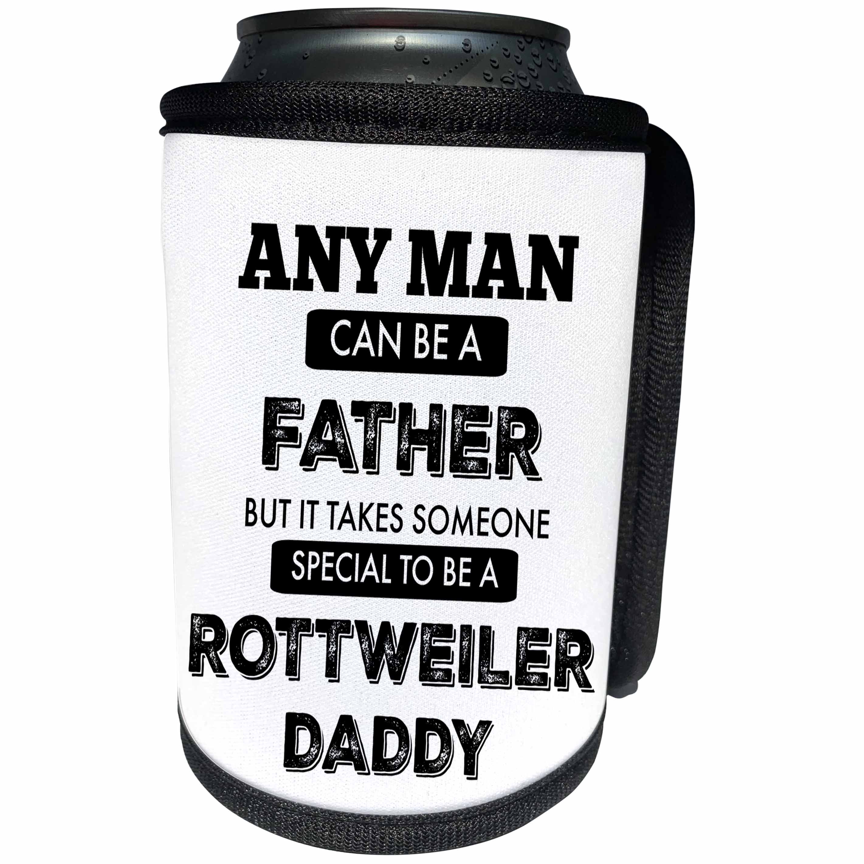 3dRose BrooklynMeme Dogs - Rottweiler Daddy - Can Cooler Bottle Wrap (cc_253095)