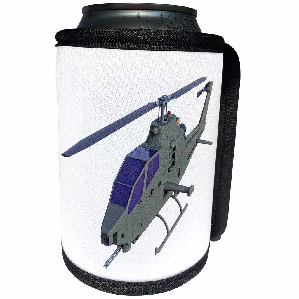 3dRose Boehm Graphics Aircraft - Cobra Helicopter Flying To The Front - Can Cooler Bottle Wrap (cc_253229)