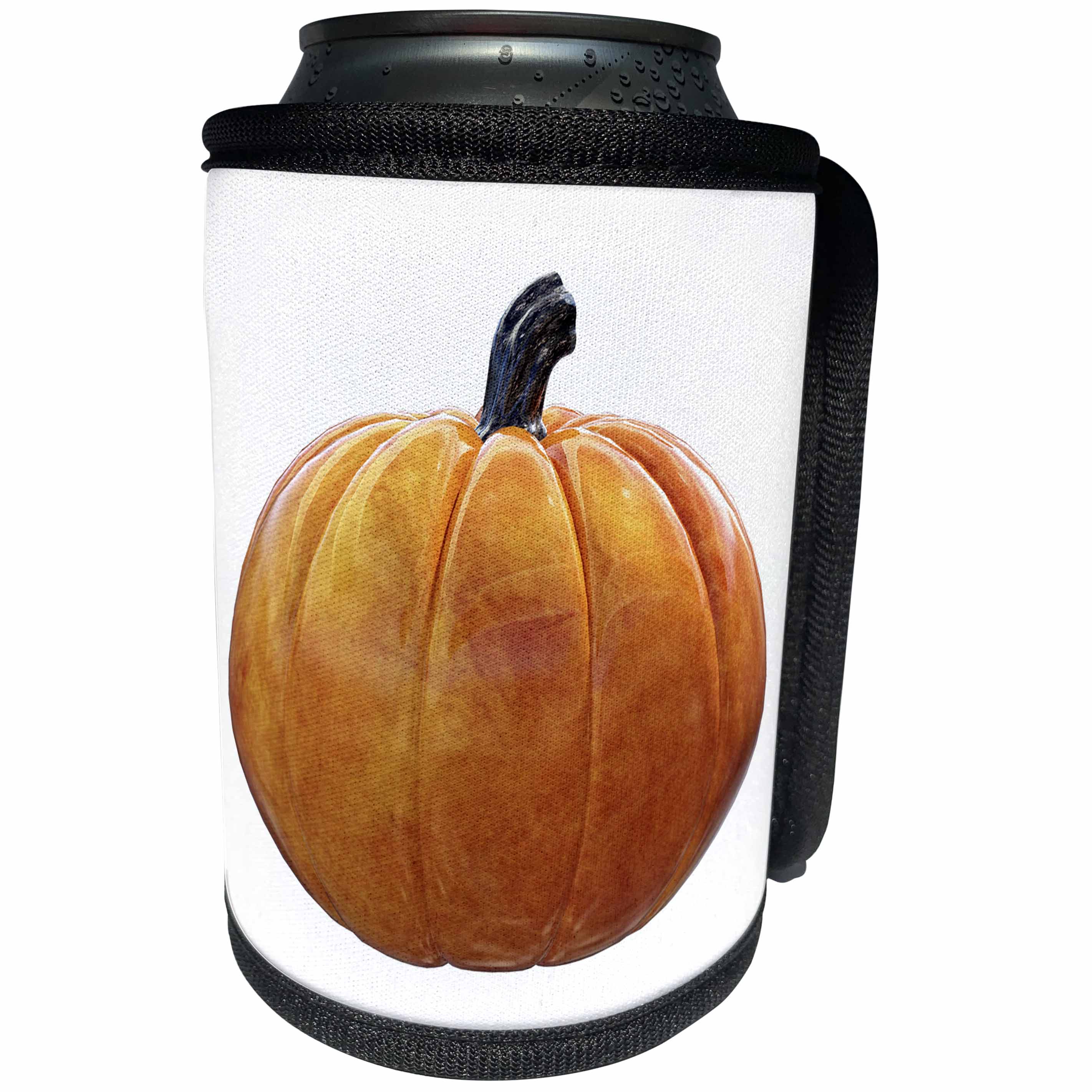 3dRose Boehm Graphics Autumn - Deep Orange Pumpkin - Can Cooler Bottle Wrap (cc_253230)