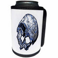 3dRose Taiche - Vector - Skull - Human Skull - Can Cooler Bottle Wrap (cc_253280)