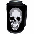 3dRose Taiche - Photography - Skull - Monotone Skull - Can Cooler Bottle Wrap (cc_253281)