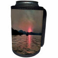 3dRose Taiche - Acrylic Painting - Sunset - Sunset Shores In Pink And Grey - Can Cooler Bottle Wrap (cc_253283)