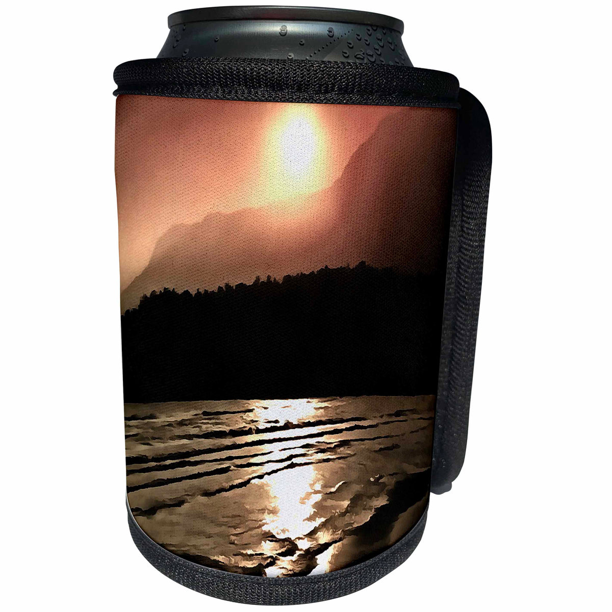 3dRose Taiche - Acrylic Painting - Seascape - Overwhelming Waves of Sadness - Can Cooler Bottle Wrap (cc_253288)