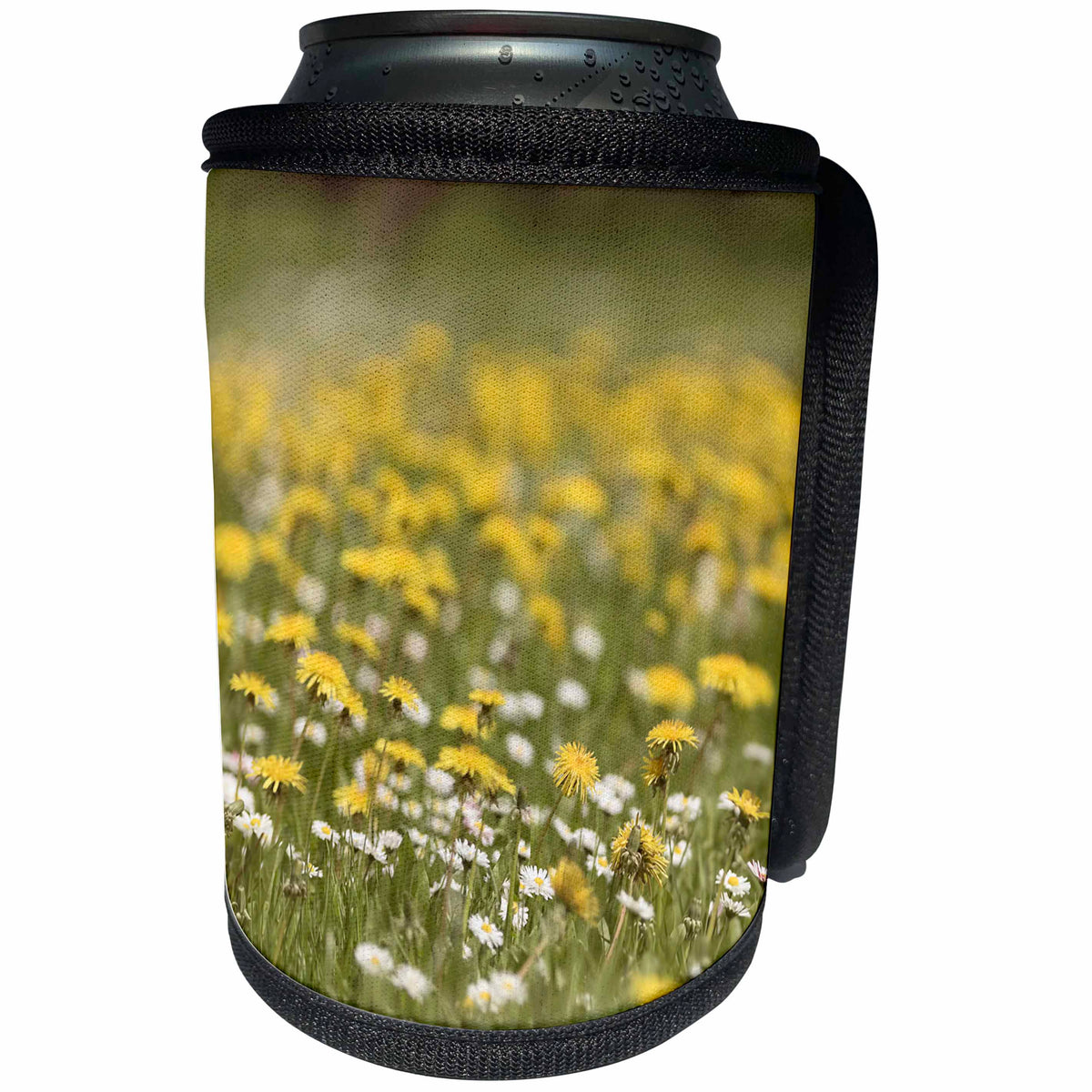 3dRose Uta Naumann Photography Flowers - Flower Meadow with Yellow Blossoms - Can Cooler Bottle Wrap (cc_253318)