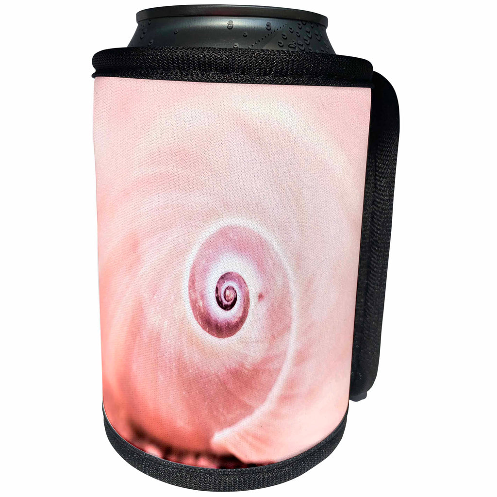3dRose Uta Naumann Photography Nature - Pink Snail Shell at Beach - Can Cooler Bottle Wrap (cc_253330)