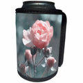3dRose Uta Naumann Photography Flowers - Pink Vintage Rose in Silver Light - Can Cooler Bottle Wrap (cc_253343)