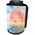 3dRose Uta Naumann Photography Nature - Pink and Blue Snail Shell Photoadaption - Can Cooler Bottle Wrap (cc_253344)