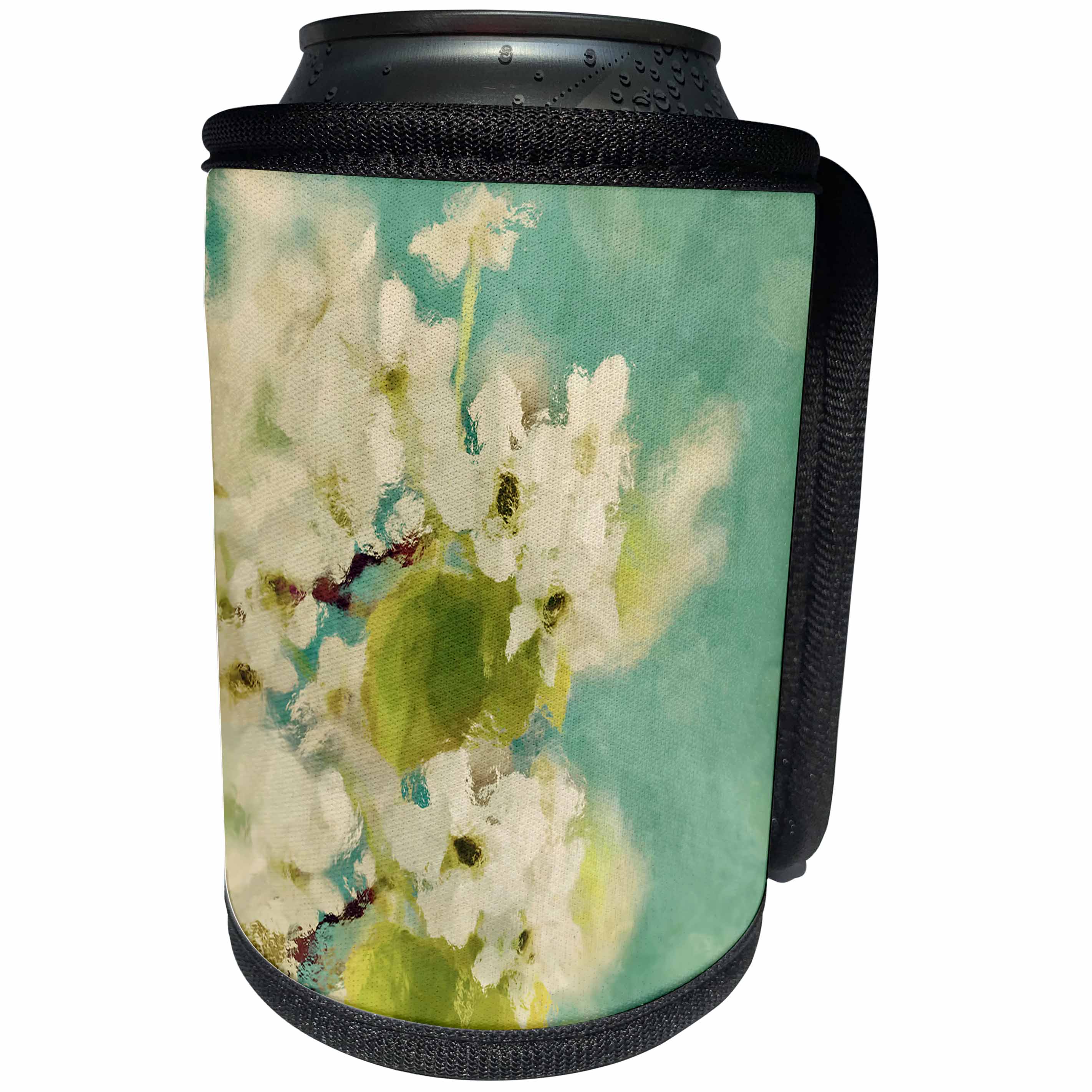 3dRose Uta Naumann Watercolor Illustration Flowers - Apple Blossom Spring Illustration - Can Cooler Bottle Wrap (cc_253359)