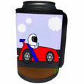 3dRose Janna Salak Designs Racing - Boy Stuff Red Racecar on the Road - Can Cooler Bottle Wrap (cc_25337)