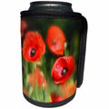 3dRose Uta Naumann Watercolor Illustration Flowers - Poppies in Poppy Field - Can Cooler Bottle Wrap (cc_253377)