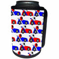 3dRose Janna Salak Designs Racing - Boy Stuff Blue and Red Racecar Print - Can Cooler Bottle Wrap (cc_25338)