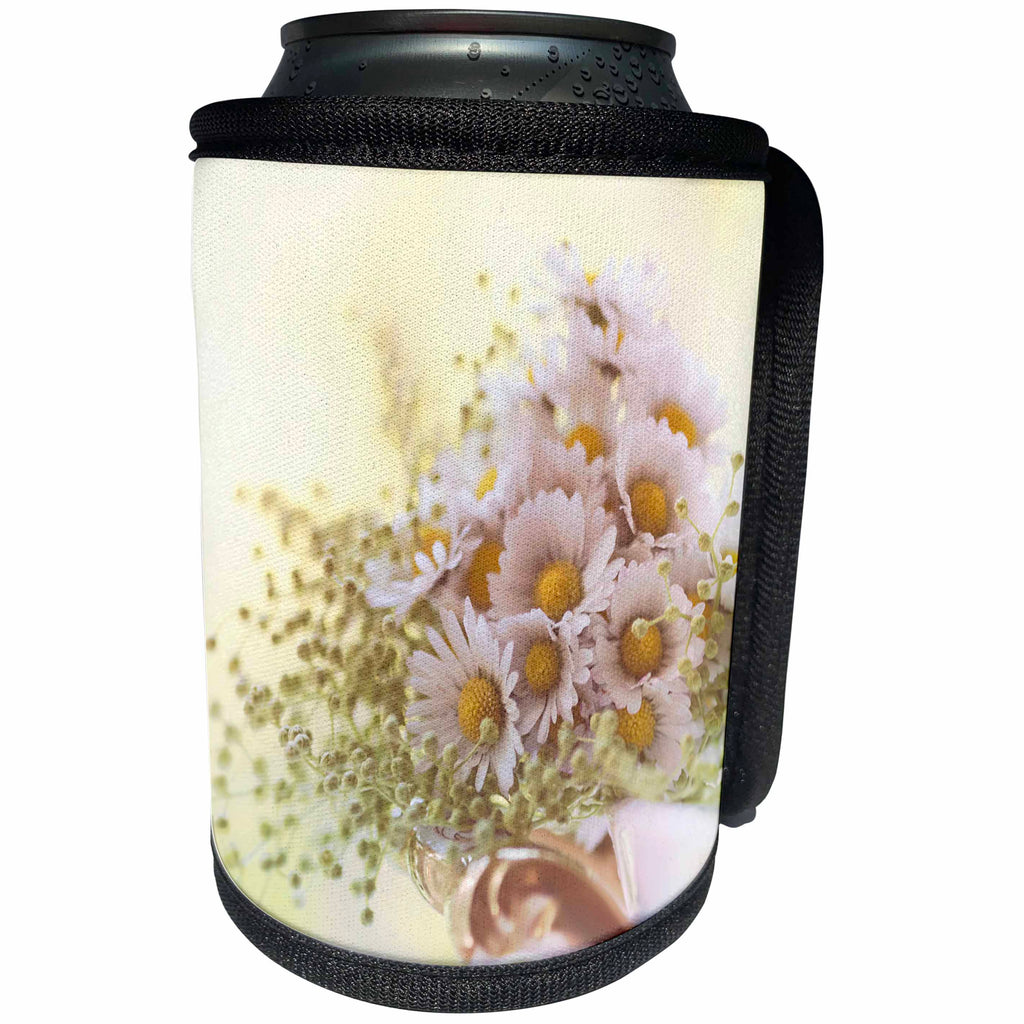 3dRose Uta Naumann Photography Flowers - Still life Vintage Photography of Daisies - Can Cooler Bottle Wrap (cc_253380)