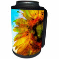 3dRose Uta Naumann Watercolor Illustration Flowers - Colorful Sunflower Flower Watercolor Illustration - Can Cooler Bottle Wrap (cc_253382)
