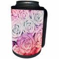 3dRose Uta Naumann Photography Flowers - Bunch of Colorful Roses in Grey and Pink - Can Cooler Bottle Wrap (cc_253390)