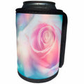 3dRose Uta Naumann Photography Flowers - Pastel Photoadaptation of a Pink Rose Flower - Can Cooler Bottle Wrap (cc_253397)