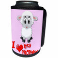 3dRose RinaPiro - Kids - I Love my Mommy. Sheep. Pink. - Can Cooler Bottle Wrap (cc_253494)
