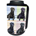 3dRose RinaPiro - Dogs - Labrador Retriever. Black. Best friend. - Can Cooler Bottle Wrap (cc_253498)