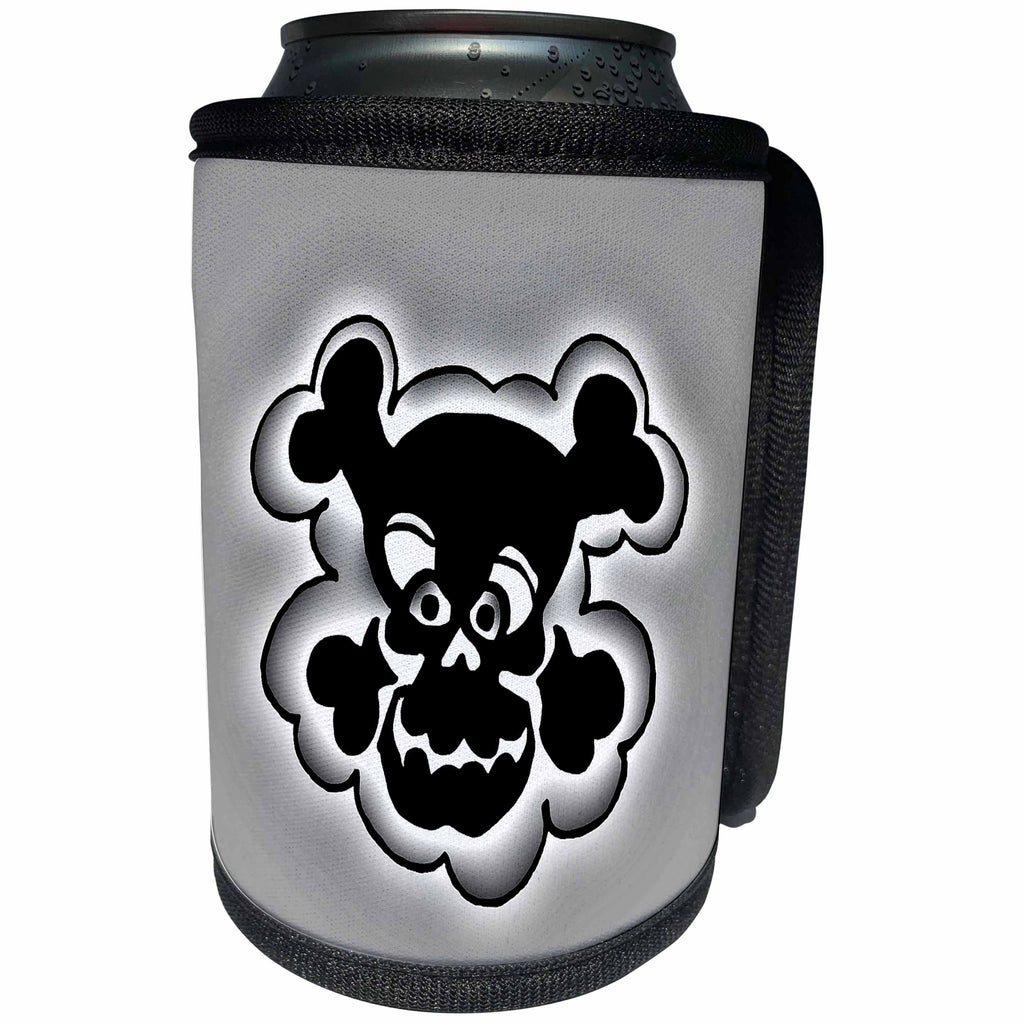 3dRose Costasonlineshop Art of Kids - Little black skull - Can Cooler Bottle Wrap (cc_253508)