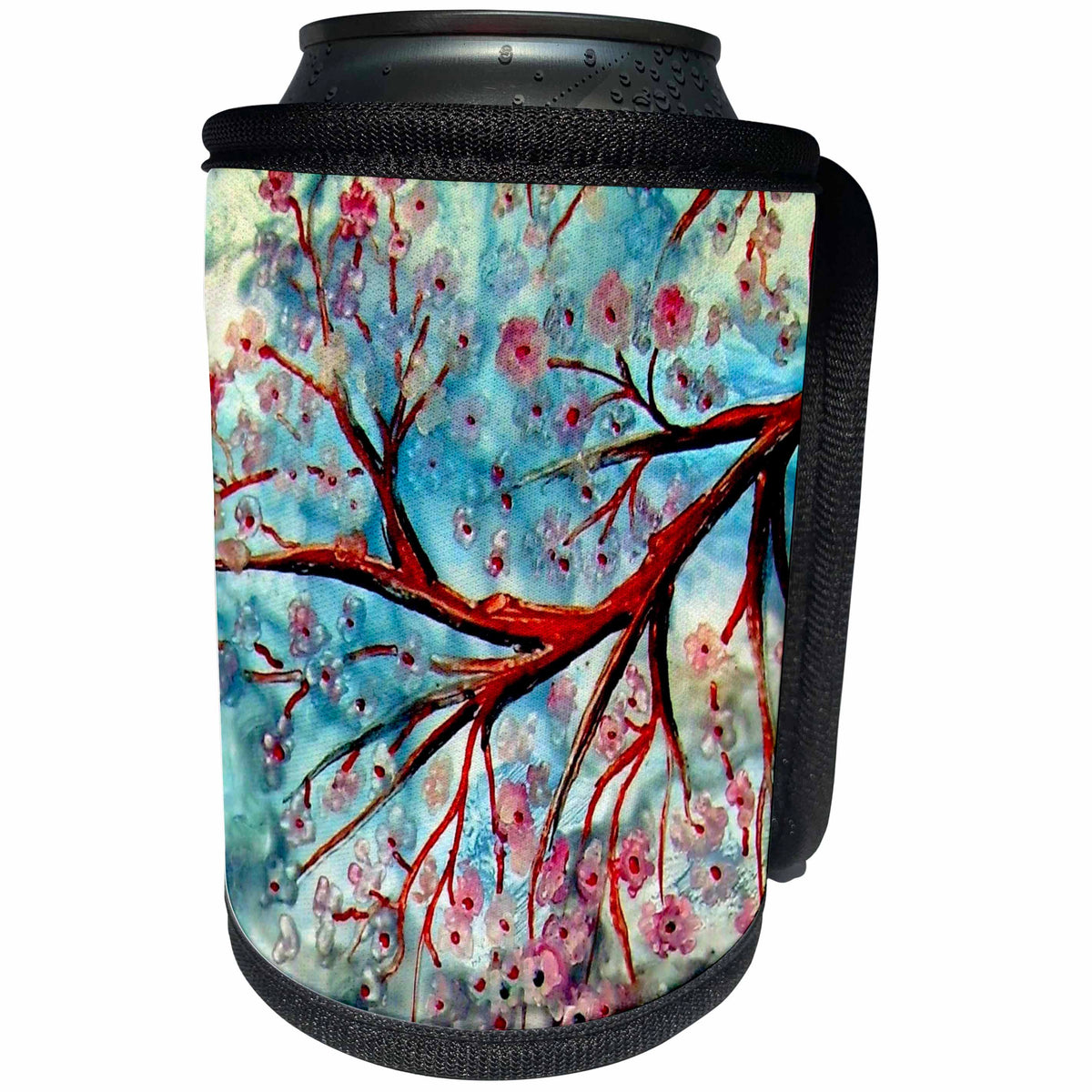 3dRose Costasonlineshop Painting - Cherry blossoms - Can Cooler Bottle Wrap (cc_253515)