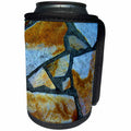 3dRose Costasonlineshop Mosaics - Blue Brown Stone Mosaic - Can Cooler Bottle Wrap (cc_253542)