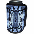 3dRose Costasonlineshop Mosaics - Blue Stone Mosaic Pattern - Can Cooler Bottle Wrap (cc_253545)
