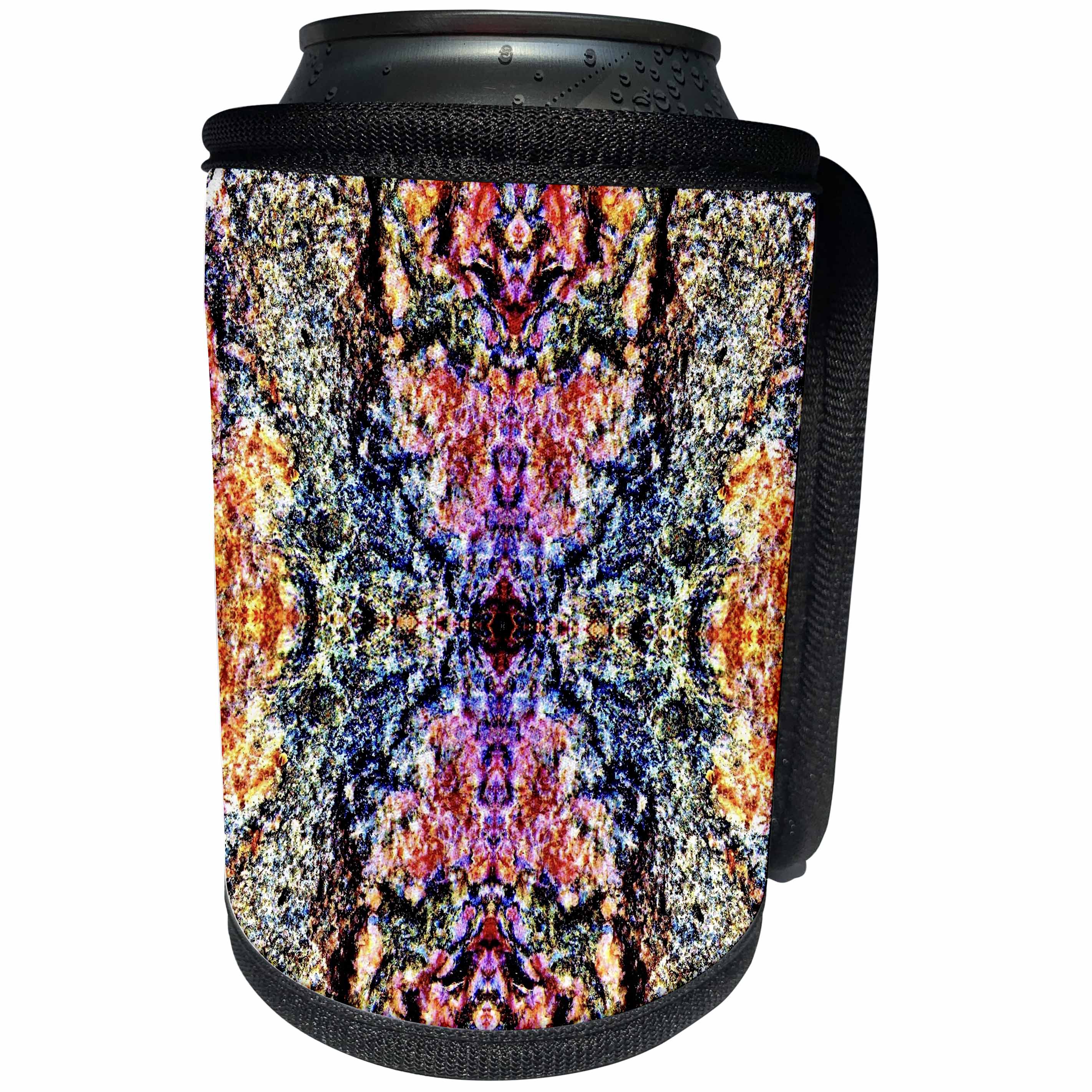 3dRose Costasonlineshop Abstract - Abstract Fractal Folklore Pattern Stone - Can Cooler Bottle Wrap (cc_253556)