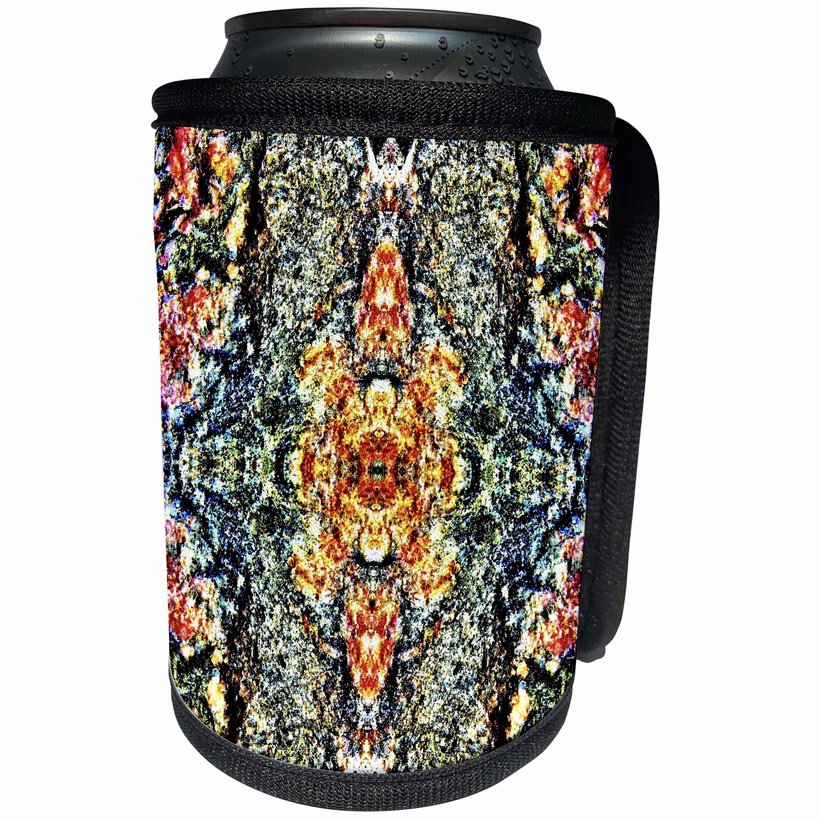 3dRose Costasonlineshop Abstract - Abstract Fractal Folklore Design Stone - Can Cooler Bottle Wrap (cc_253557)