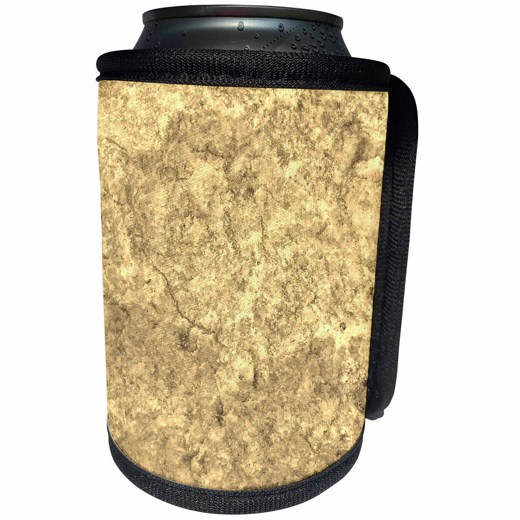 3dRose Costasonlineshop Background - Gold Beige Stone Background - Can Cooler Bottle Wrap (cc_253562)