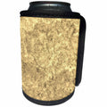 3dRose Costasonlineshop Background - Gold Beige Stone Background - Can Cooler Bottle Wrap (cc_253562)