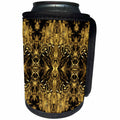 3dRose Costasonlineshop Pattern - Gold Beige Brown Baroque Gothic Pattern - Can Cooler Bottle Wrap (cc_253568)