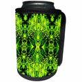 3dRose Costasonlineshop Pattern - Green Black Baroque Gothic Pattern - Can Cooler Bottle Wrap (cc_253572)