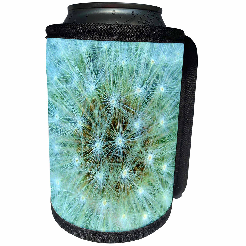 3dRose Turquoise Blue Pastel Dandelion - Can Cooler Bottle Wrap (cc_253581)