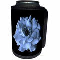 3dRose Costasonlineshop Design Roses - Blue Rose on Black, Can Cooler Bottle Wrap (cc_253592)