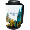 3dRose Jos Fauxtographee- Salt Lake City, Utah Temple - The Salt Lake City LDS Temple with spires reaching to the sky - Can Cooler Bottle Wrap (cc_253646)
