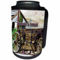 3dRose Jos Fauxtographee- Welcome to Tonopah - An old wagon with Welcome to Tonopah ion Nevada near mine - Can Cooler Bottle Wrap (cc_253652)
