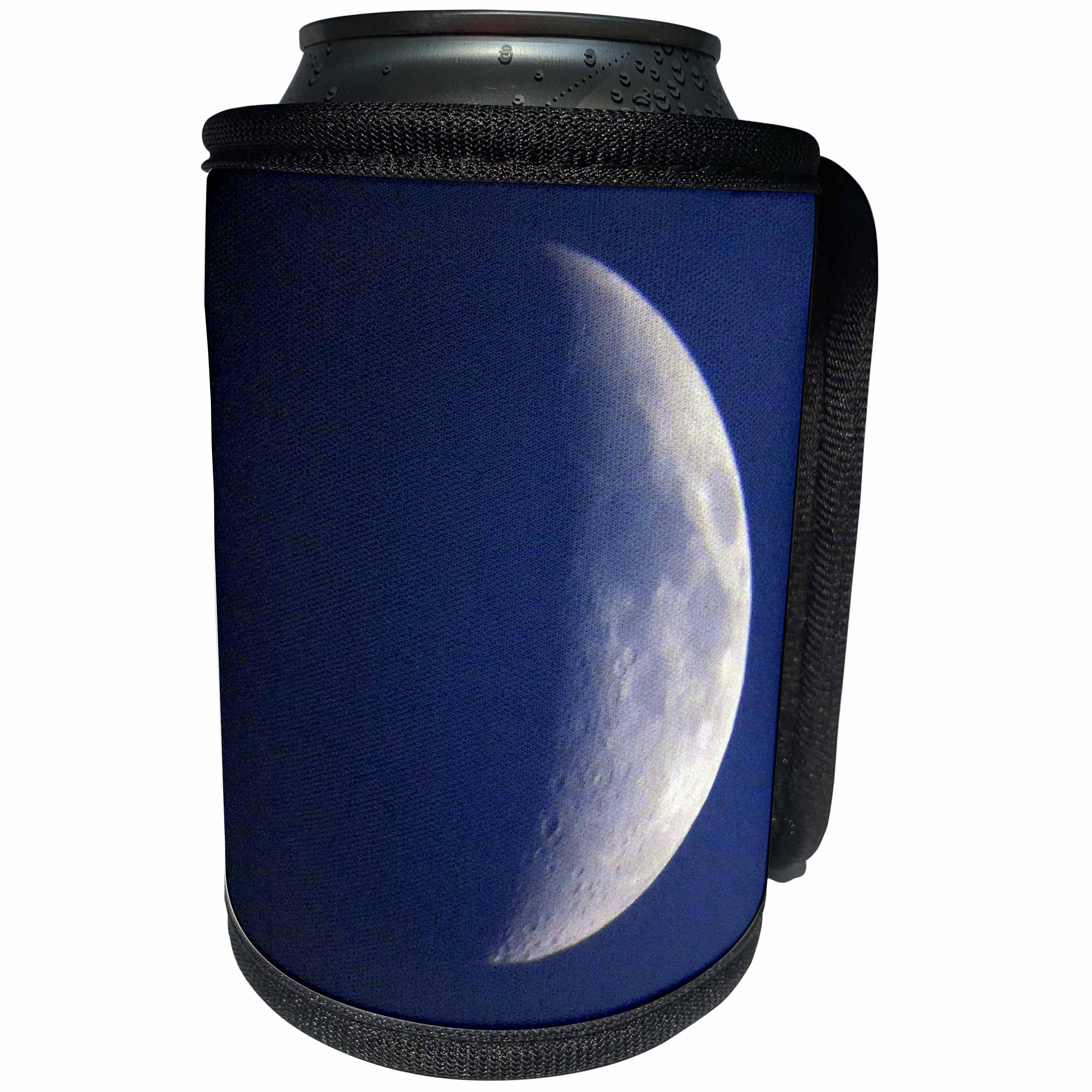 3dRose Jos Fauxtographee- The Moon - The moon in the sky in the evening with pock marks apparent - Can Cooler Bottle Wrap (cc_253653)
