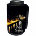 3dRose Florene Cruise Ships Sites - Image of Cape Canaveral Port At Night - Can Cooler Bottle Wrap (cc_253680)