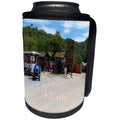 3dRose Florene Cruise Ships Sites - Image of Haiti Town Center With Tram - Can Cooler Bottle Wrap (cc_253693)