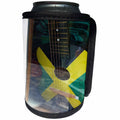 3dRose Florene Cruise Ships Sites - Image Of Jamaican Guitar Painted In Flag Colors - Can Cooler Bottle Wrap (cc_253699)