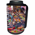 3dRose Florene Cruise Ships Sites - Image O f Jamaican Hand Carved Wood - Can Cooler Bottle Wrap (cc_253700)