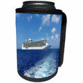 3dRose Florene Cruise Ships Sites - Image Of View of Cruise Ship From Tender Grand Cayman - Can Cooler Bottle Wrap (cc_253706)