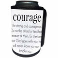 3dRose BrooklynMeme Sayings - Courage. Be strong and courageous - Can Cooler Bottle Wrap (cc_253709)