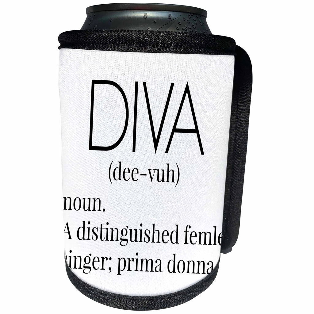 3dRose BrooklynMeme Sayings - Diva - Can Cooler Bottle Wrap (cc_253712)